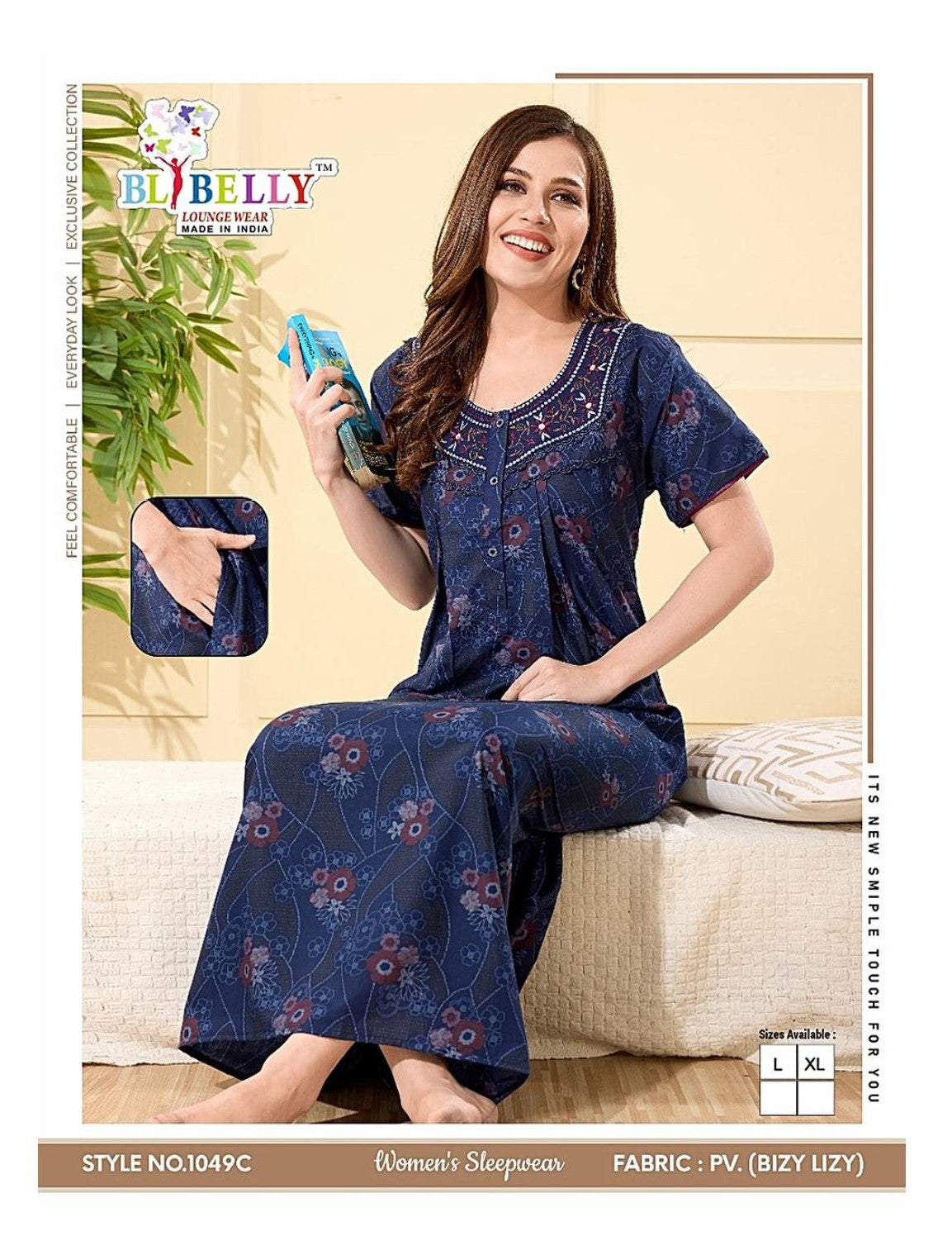 Bizzy Lizzy 070725 Belly Night Gowns Wholesaler Gujarat