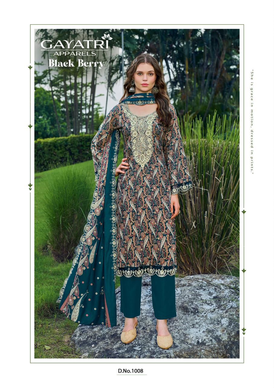 Black Berry Vol 1 Gayatri Viscose Reyon Karachi Salwar Suits Wholesaler Gujarat