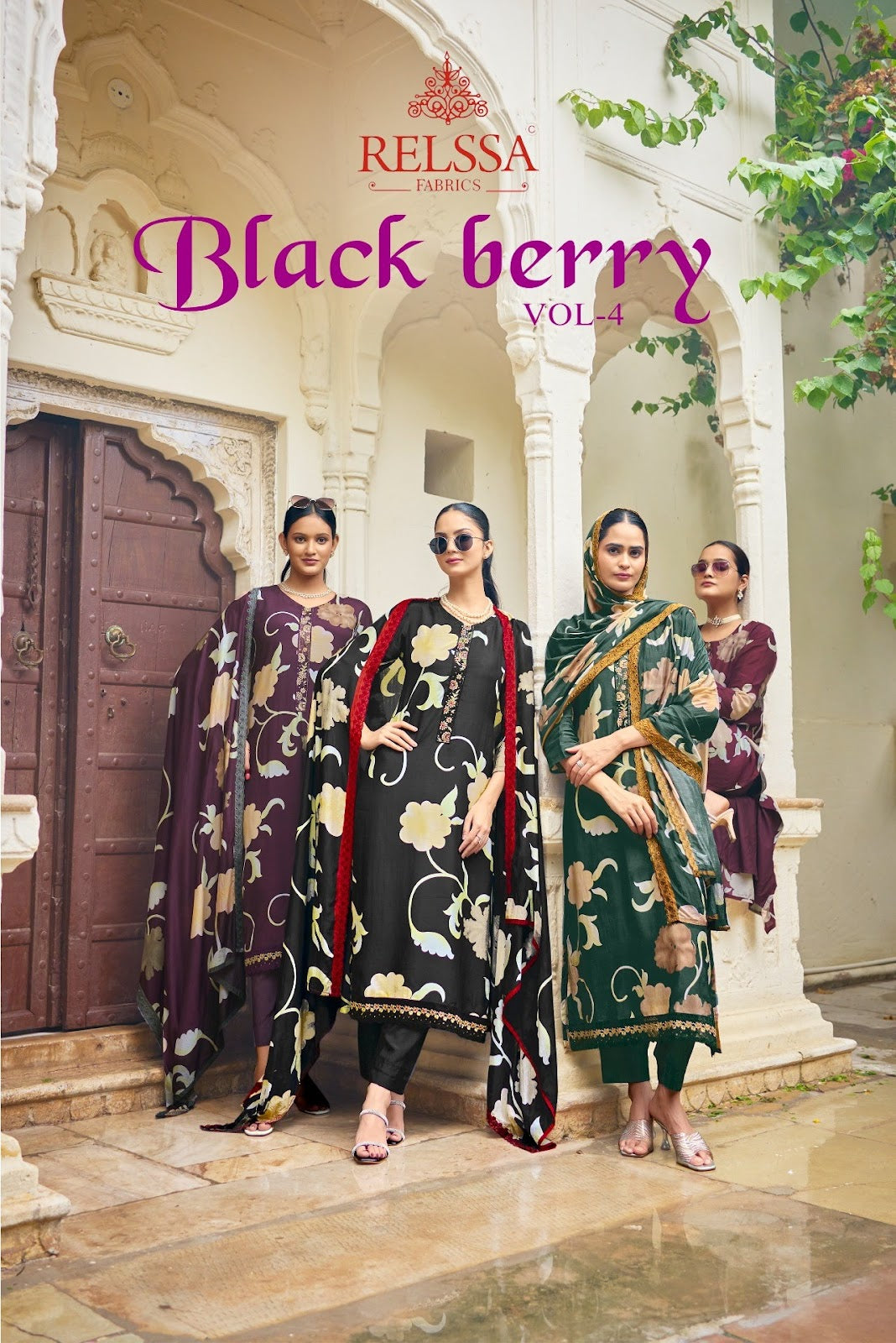 Black Berry Vol 4 Relssa Fabrics Viscose Pant Style Suits Manufacturer Ahmedabad