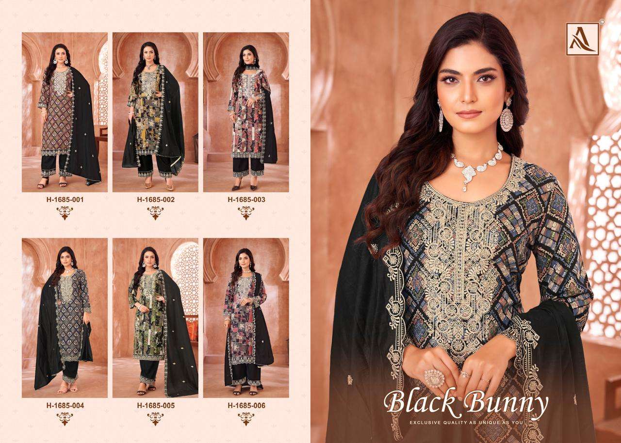 Black Bunny Alok Viscose Rayon Karachi Salwar Suits Exporter