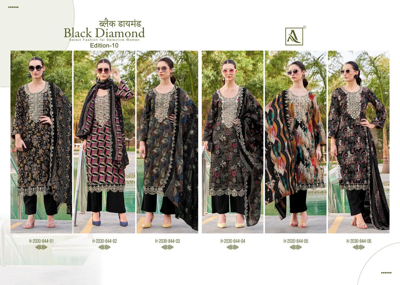 Black Diamond Edition 10 Alok Reyon Karachi Salwar Suits Wholesale Rate