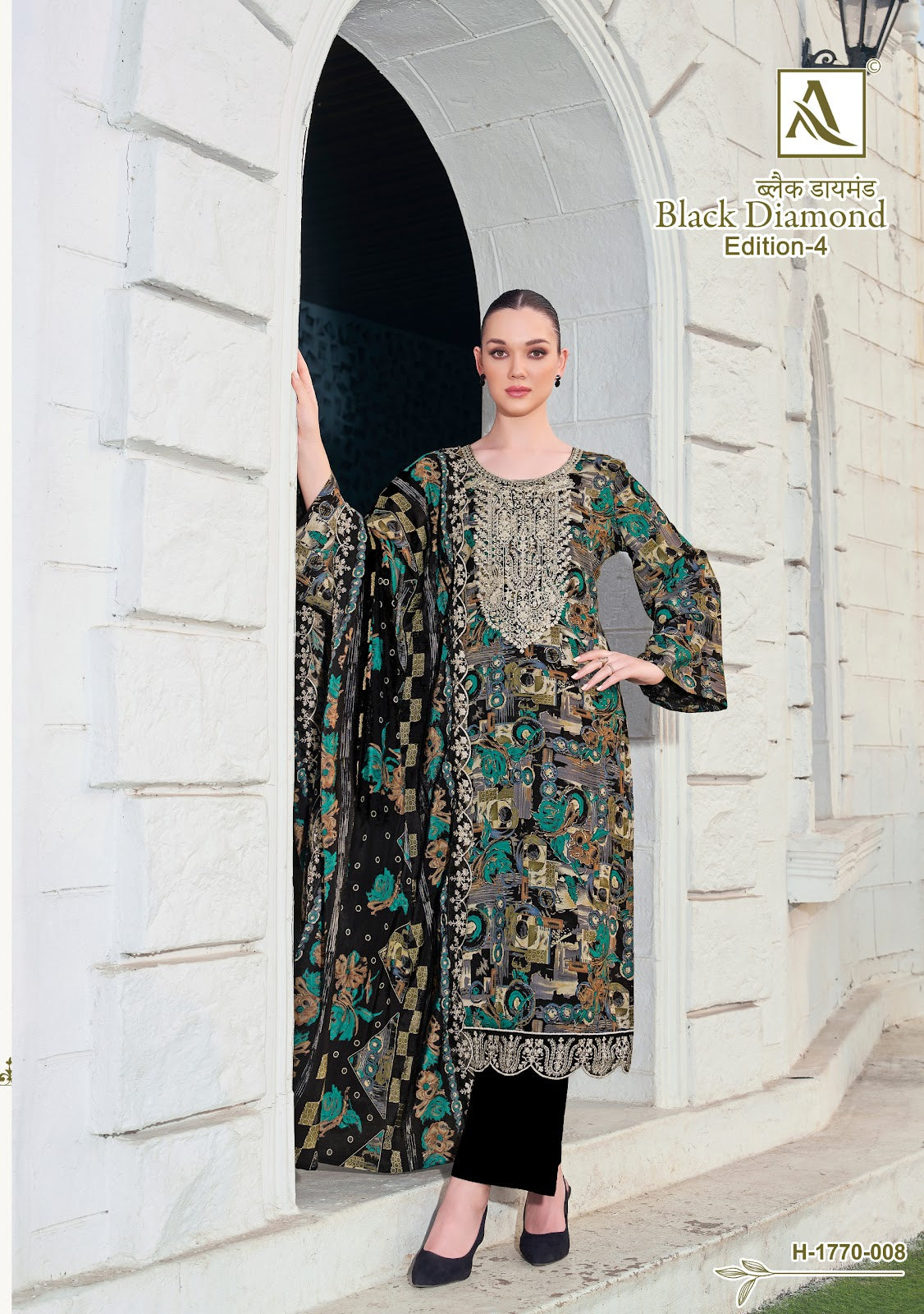 Black Diamond Edition 4 Alok Reyon Karachi Salwar Suits Manufacturer India