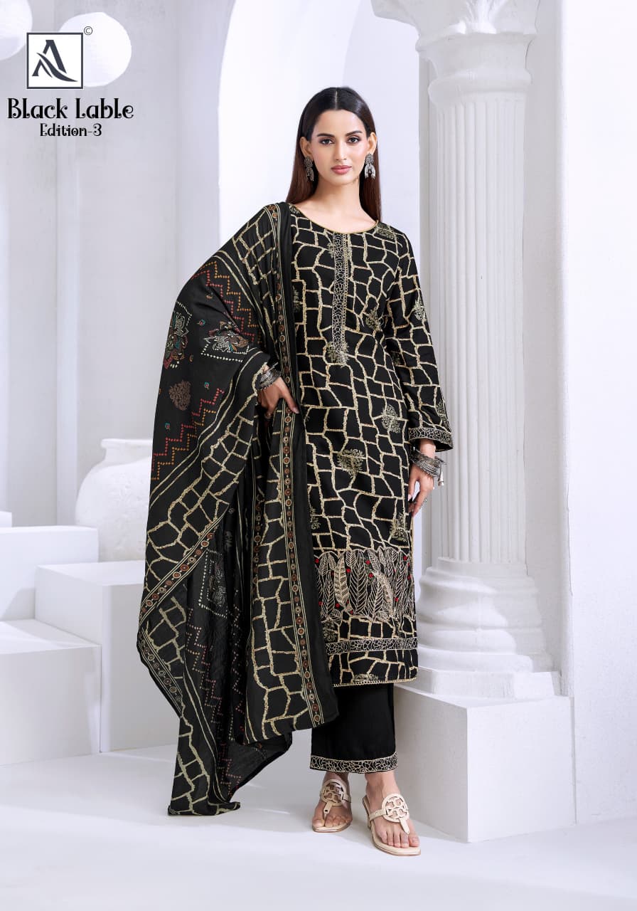 Black Lable Edition 3 Alok Viscose Reyon Karachi Salwar Suits Supplier India
