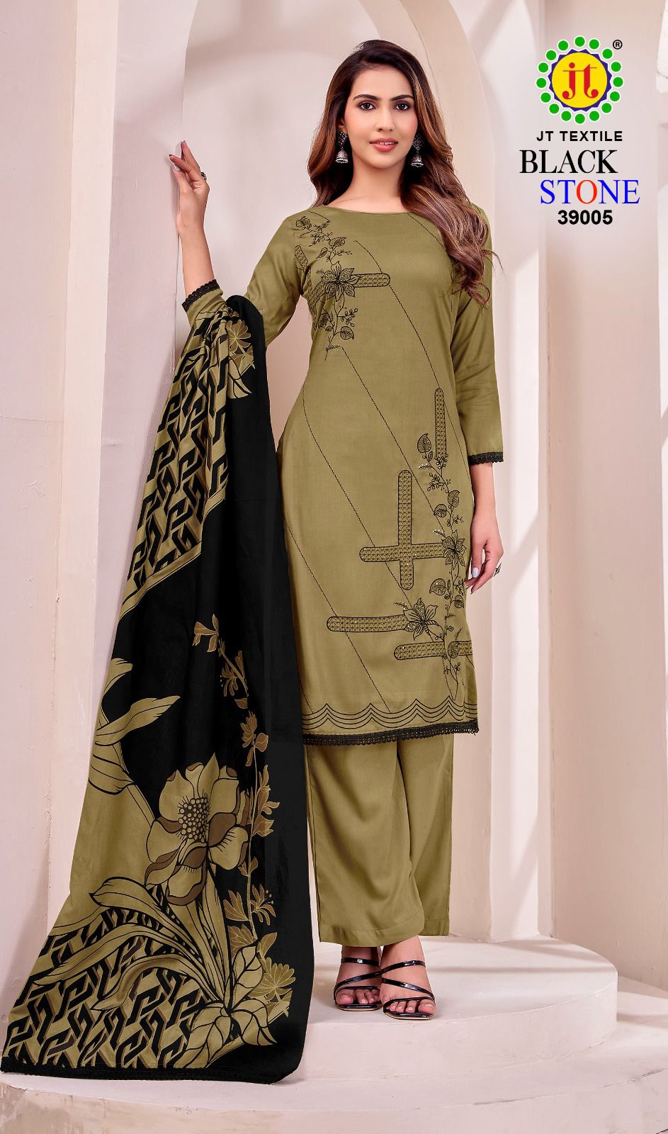 Black Stone Vol 39 Jt Rayon Pant Style Suits Supplier