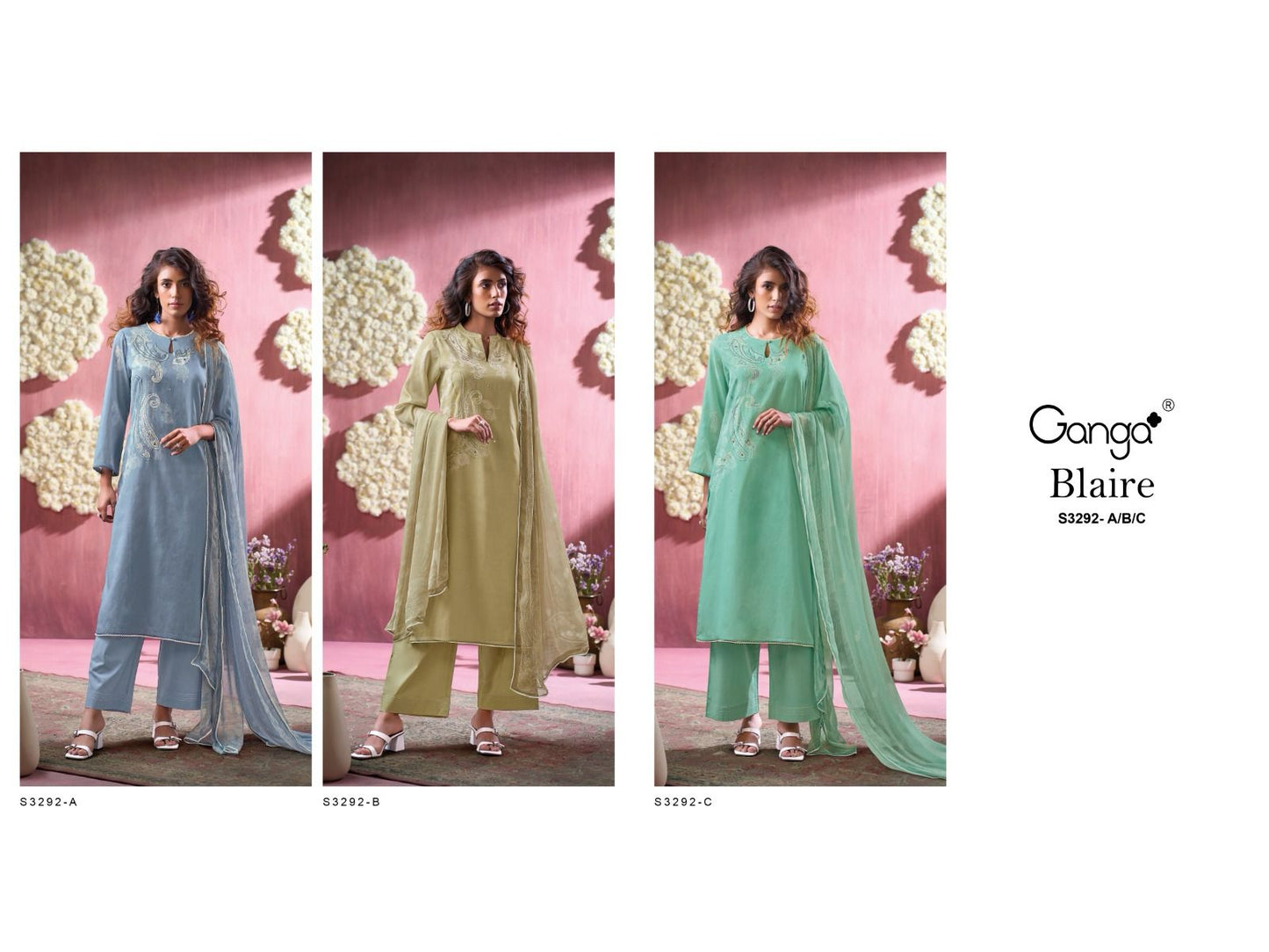 Blaire 3292 Ganga Mal Plazzo Style Suits Exporter Gujarat