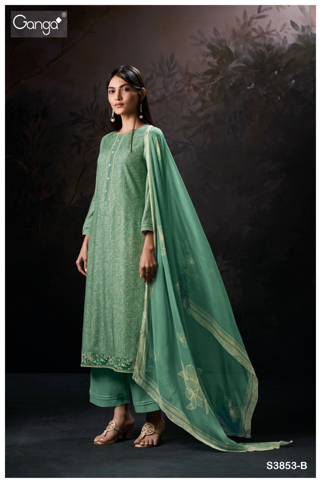 Blake 3853 Ganga Pashmina Suits Manufacturer India