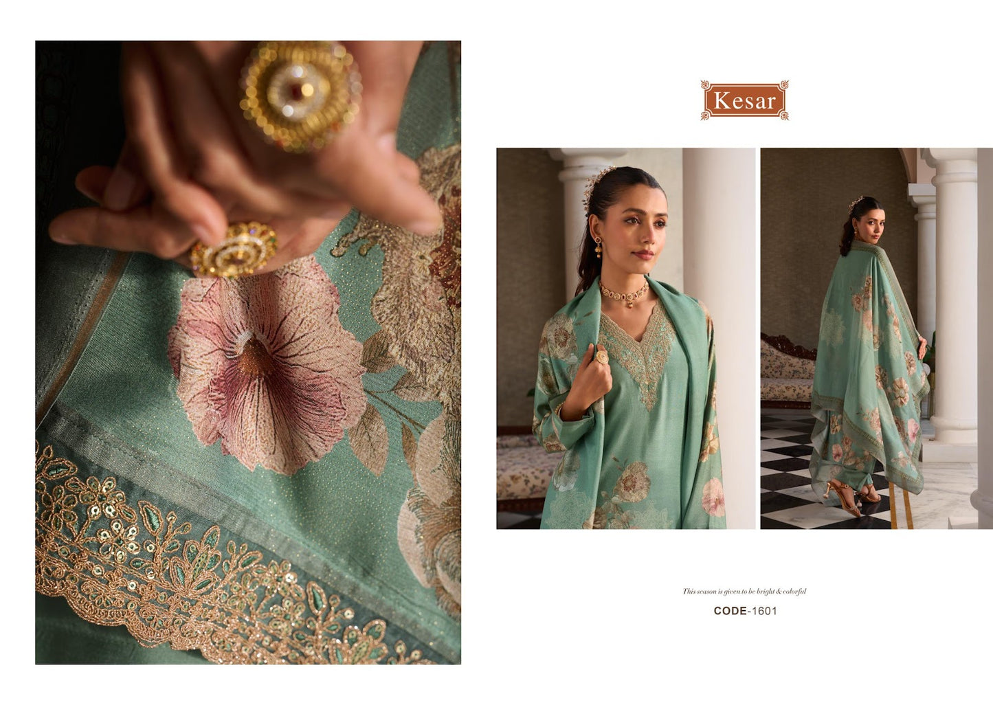 Bloome Kesar Viscose Muslin Pant Style Suits Exporter Ahmedabad