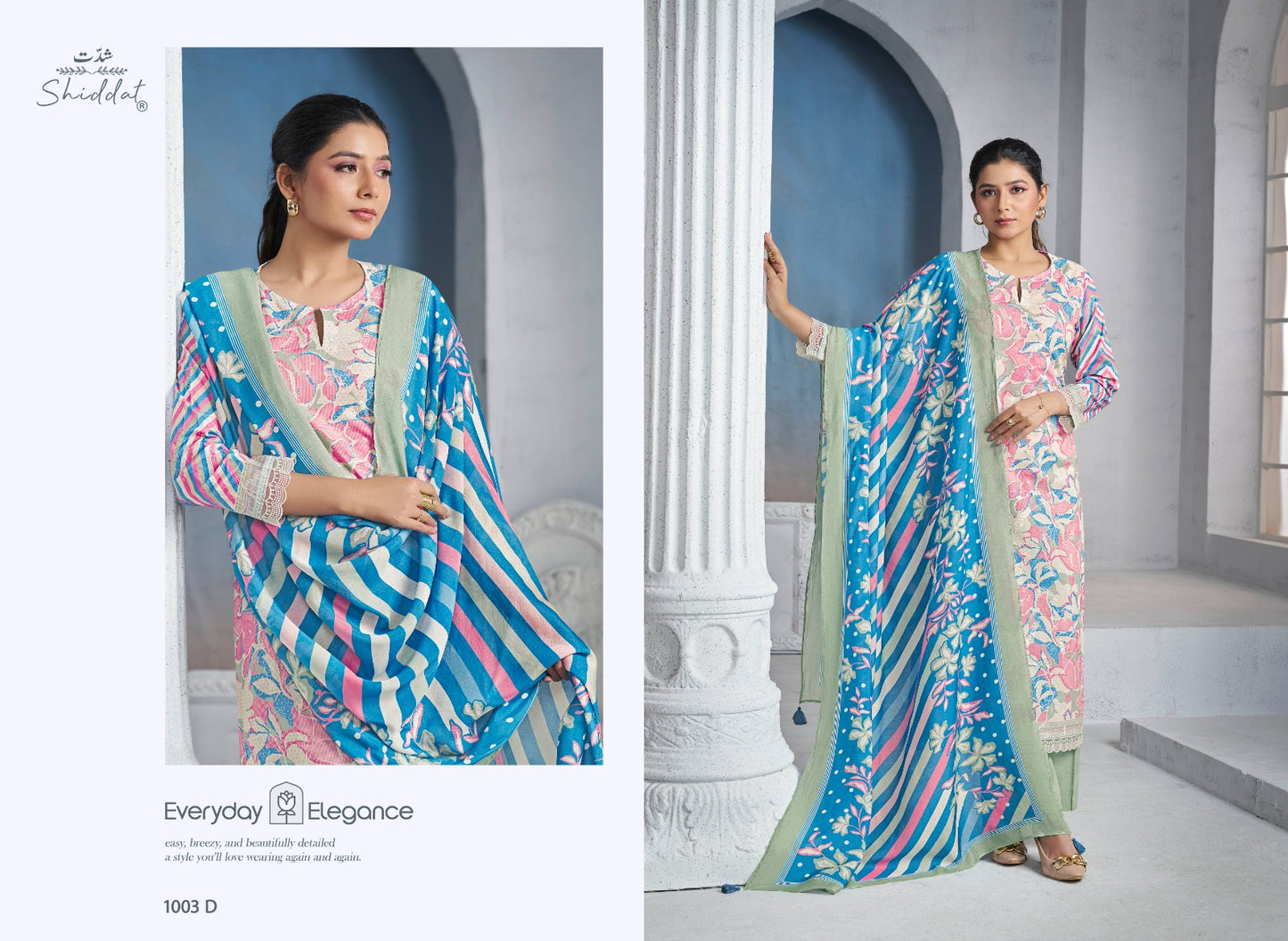 Blooming 1003 Shiddat Cambric Pant Style Suits Exporter