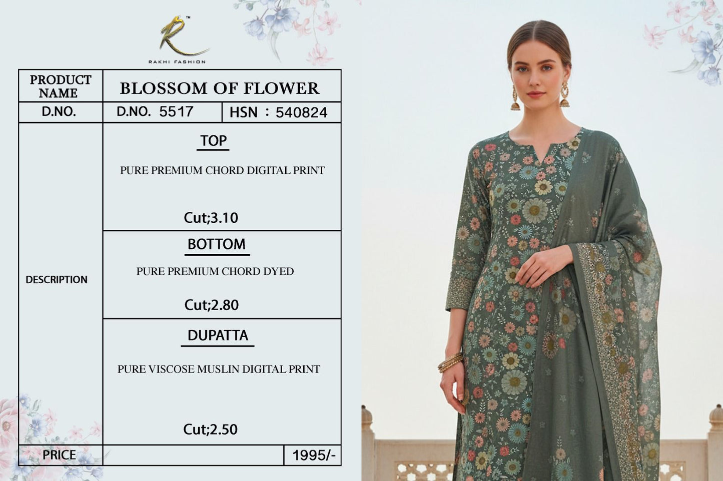 Blossom Of Flowers Rakhi Fashion Pant Style Suits Supplier