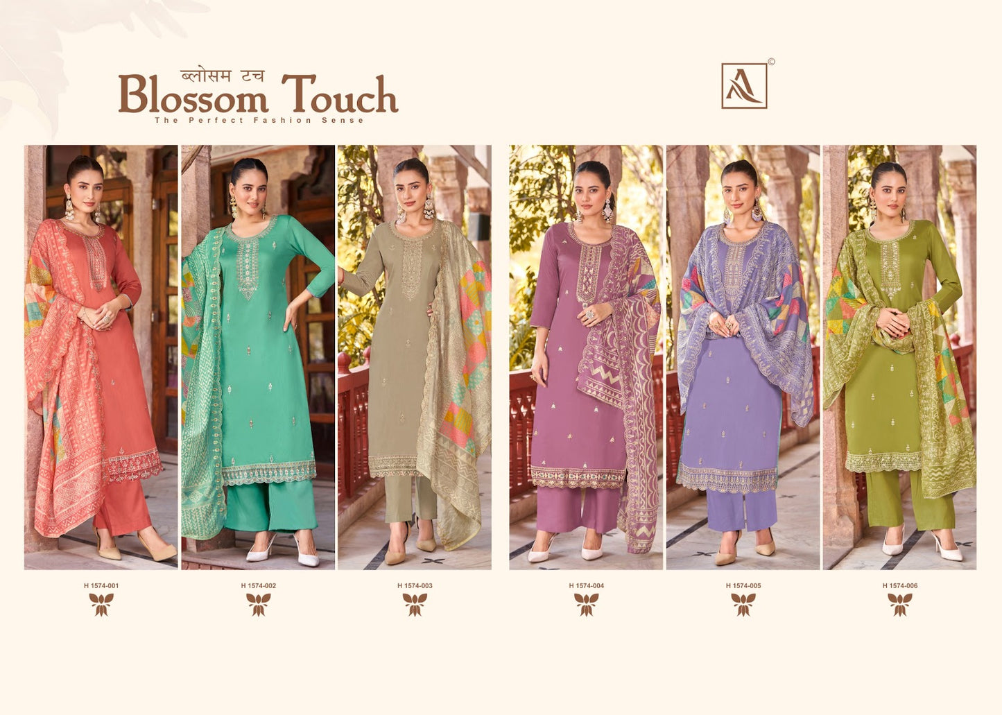 Blossom Touch Alok Pure Zam Pant Style Suits Exporter Ahmedabad