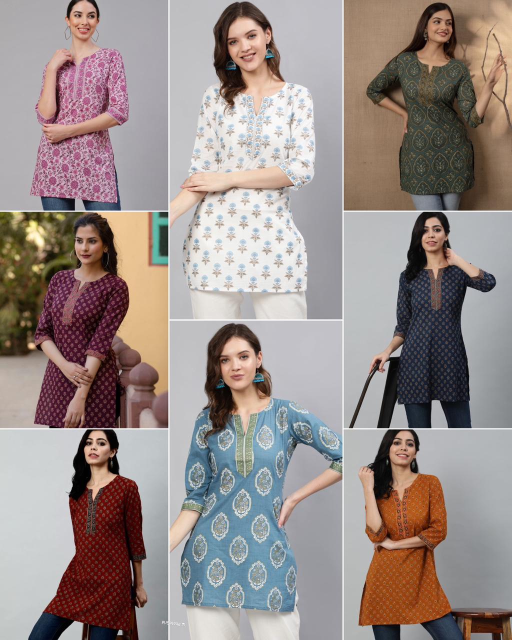Blush 2.0 Bluehills Cotton Short Kurtis Manufacturer India