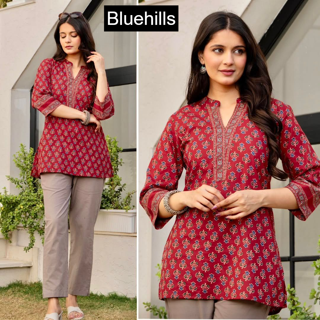 Blush 7.0 Bluehills Cotton Fancy Tops Wholesale Rate