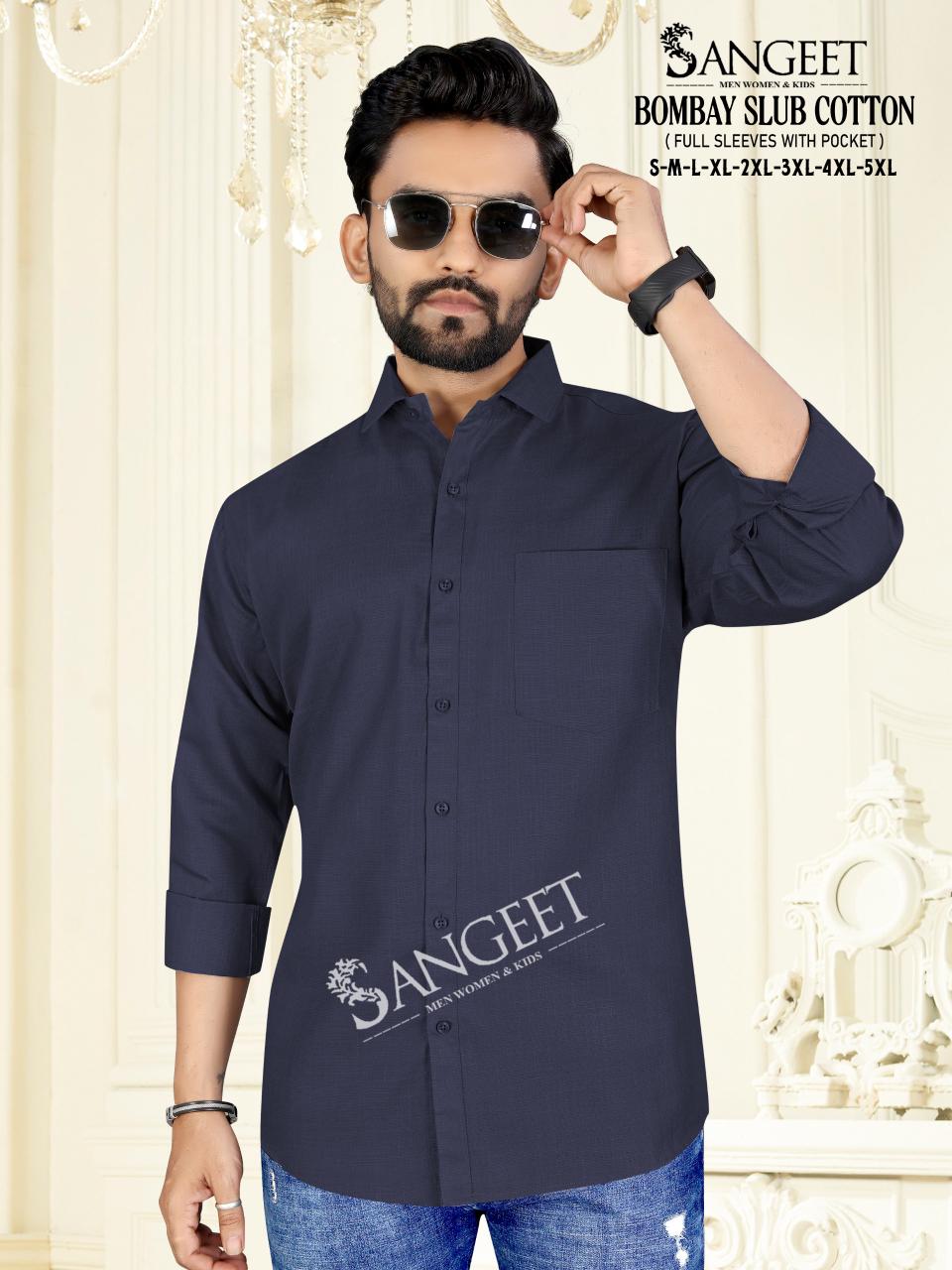 Bombay Slub Cotton Sangeet Mens Shirts Supplier Gujarat