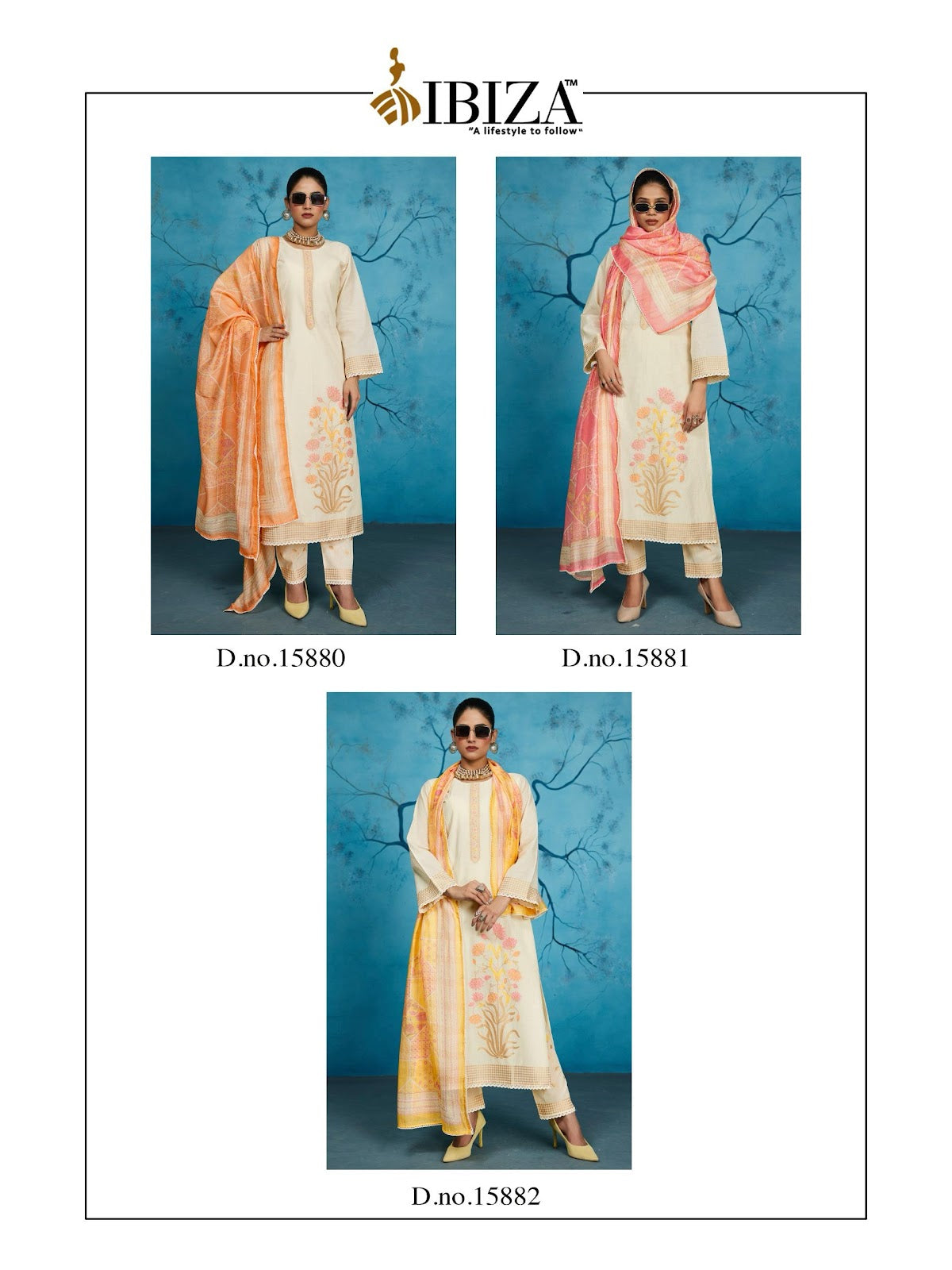 Bosco Vol 10 Ibiza Pure Lawn Pant Style Suits Exporter Gujarat