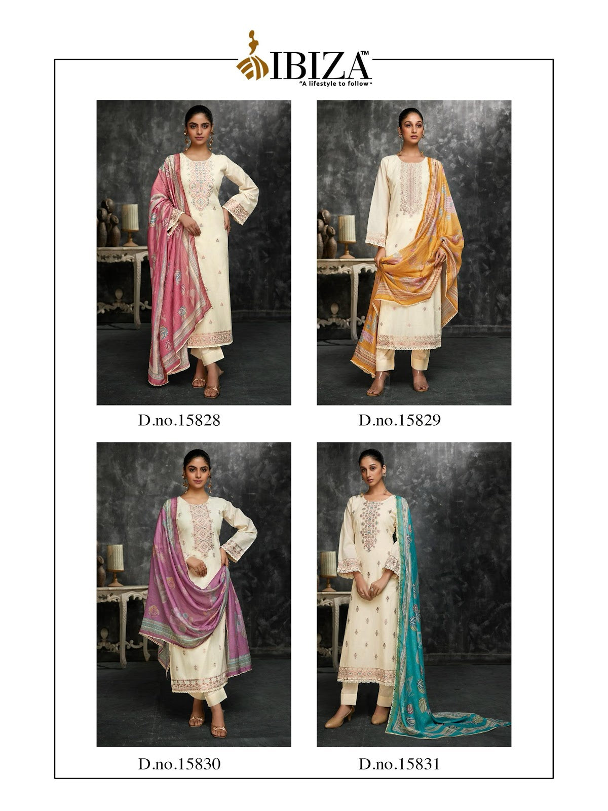 Bosco Vol 9 Ibiza Pure Lawn Pant Style Suits Manufacturer