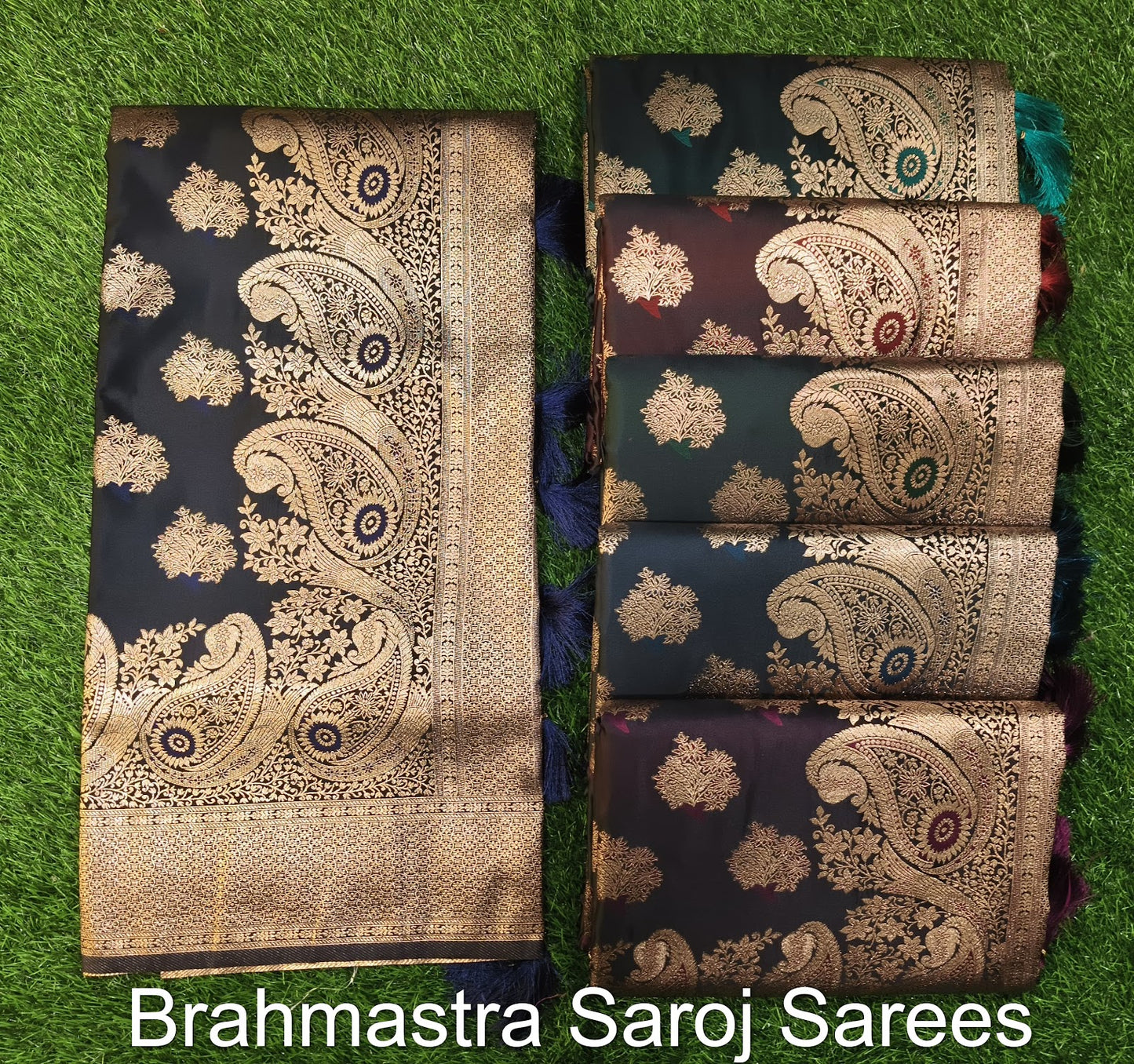 ब्रह्मास्त्र सरोज सैटिन सिल्क साड़ी निर्यातक अहमदाबाद