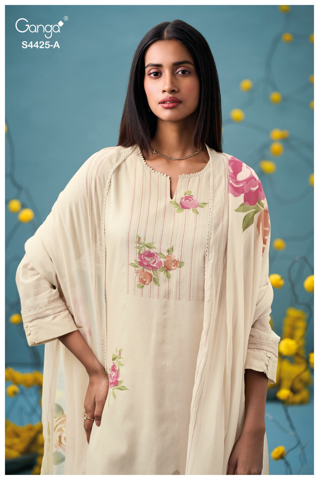 Breshti 4425 Ganga Mul Pant Style Suits Manufacturer Ahmedabad