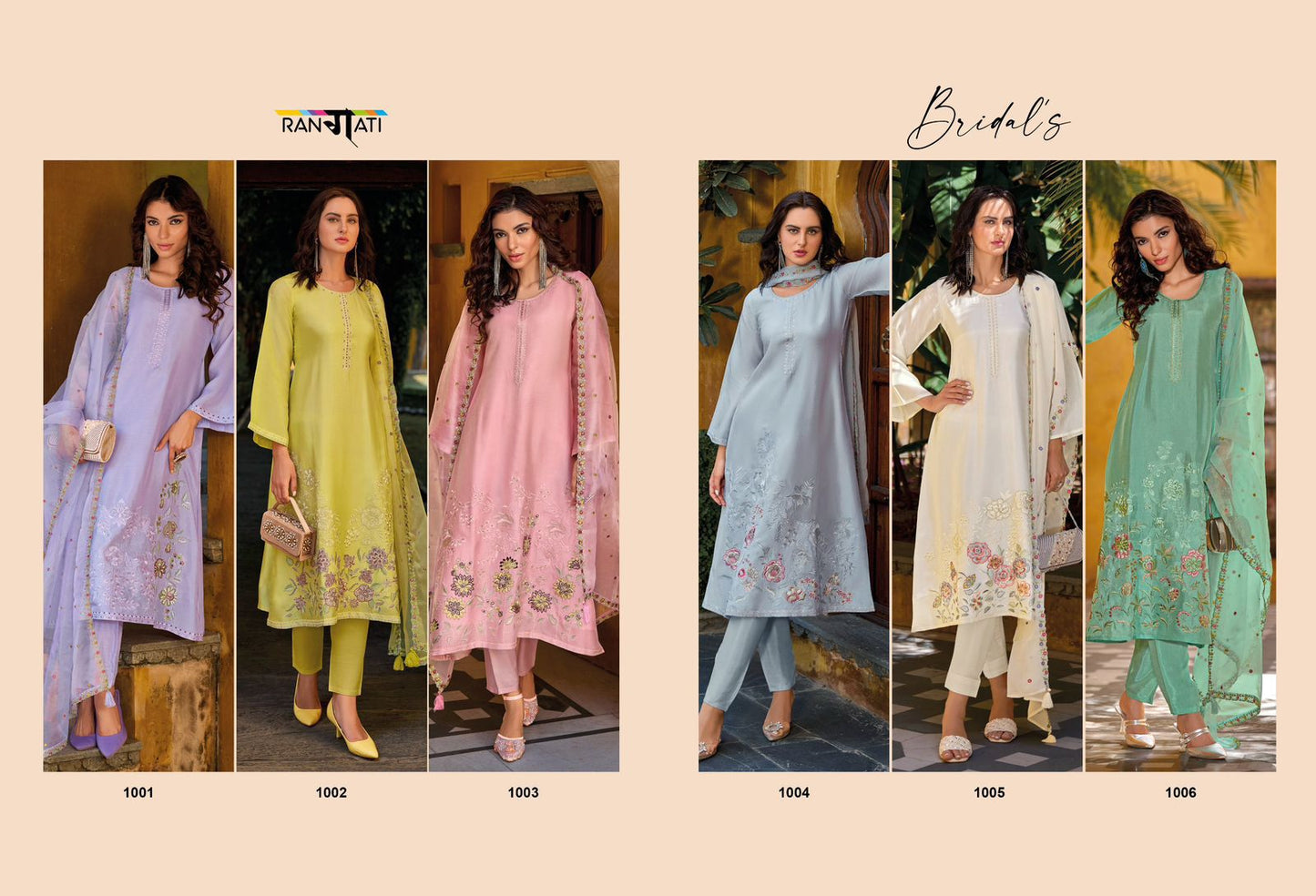 Bridals Rangati Prints Bemberg Silk Pant Style Suits