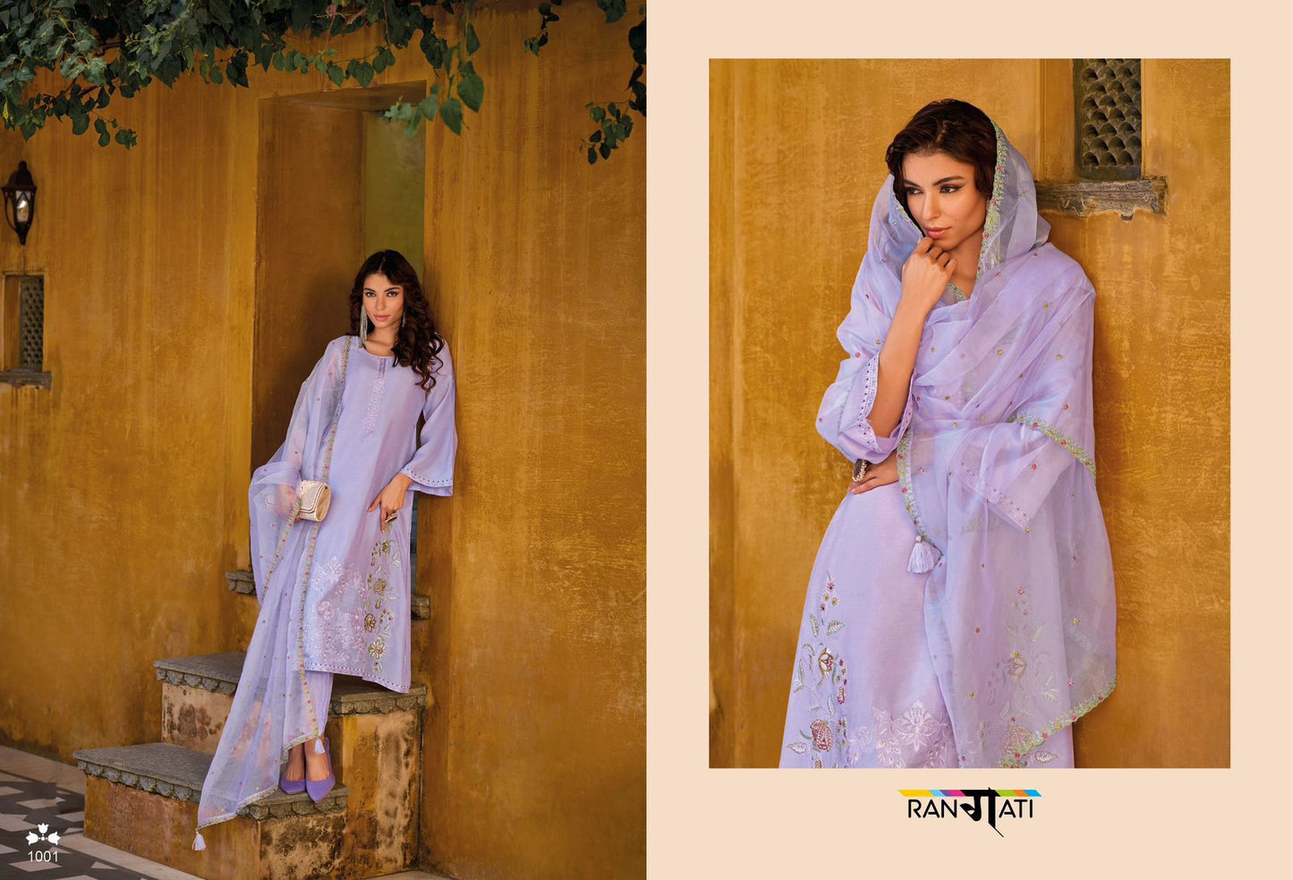 Bridals Rangati Prints Bemberg Silk Pant Style Suits