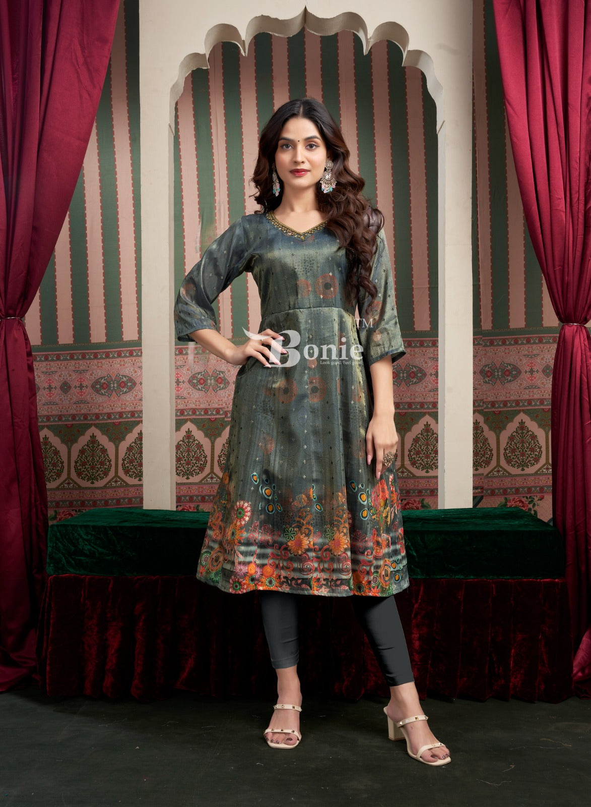 Brinda Vol 2 Bonie Jacquard Anarkali Kurtis Wholesaler