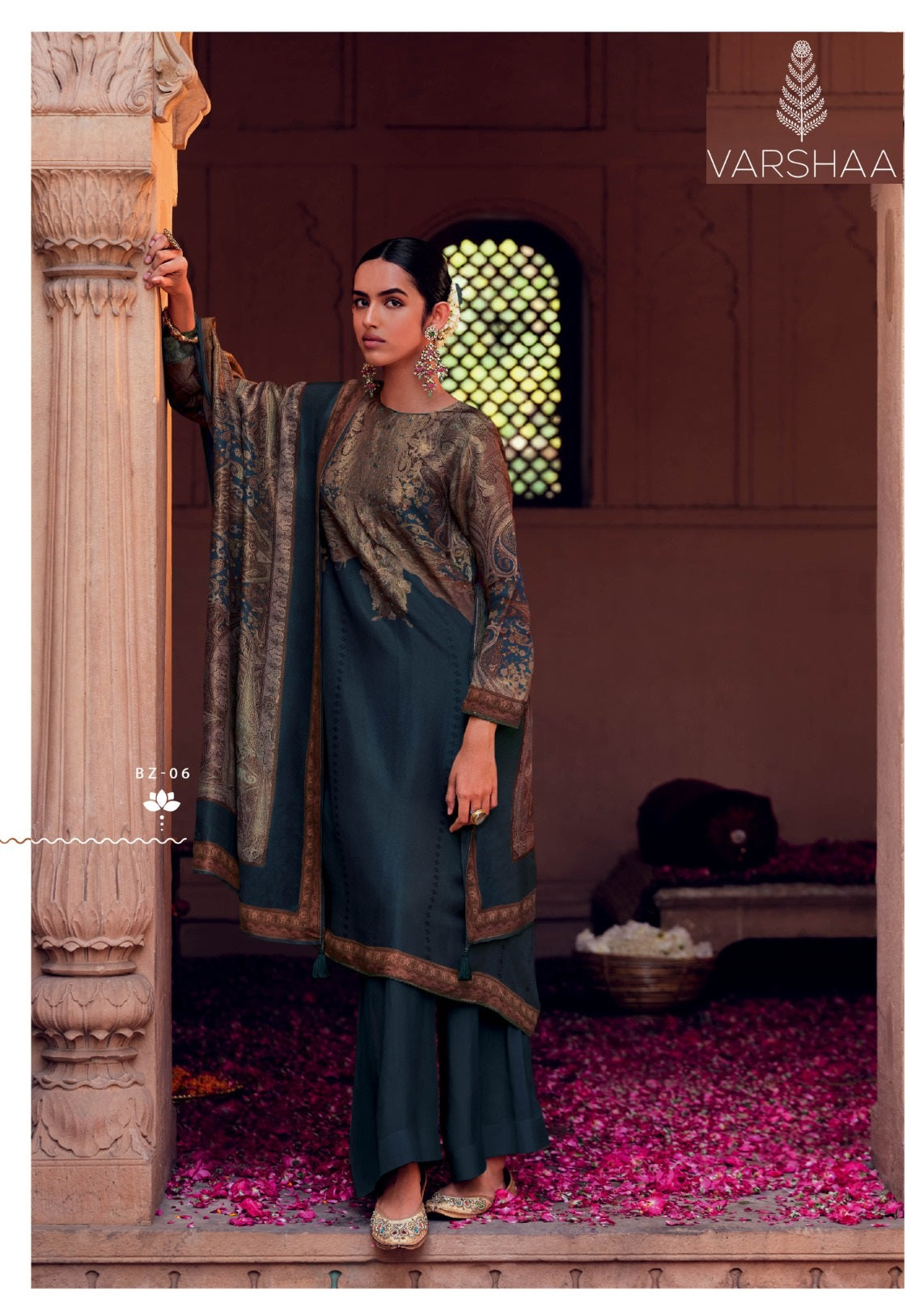 Briza Varsha Fashions Satin Plazzo Style Suits Wholesale Price