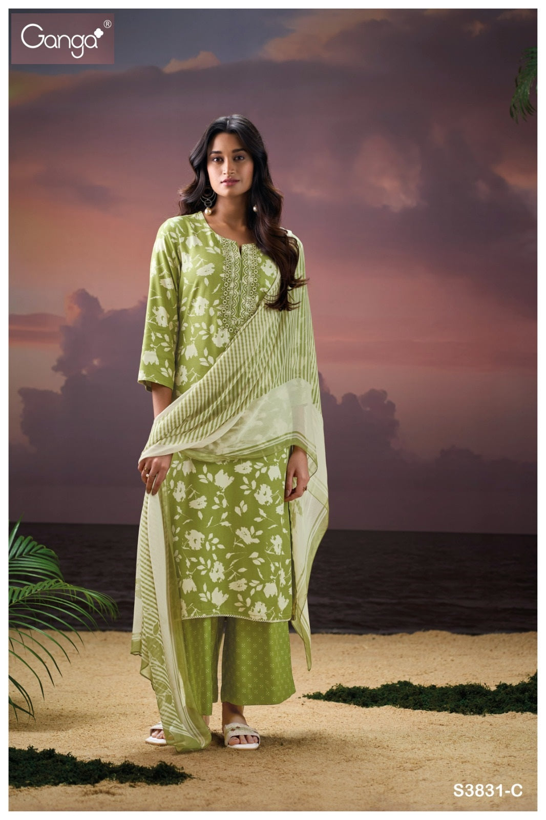 Brylee 3831 Ganga Pashmina Suits Exporter Ahmedabad