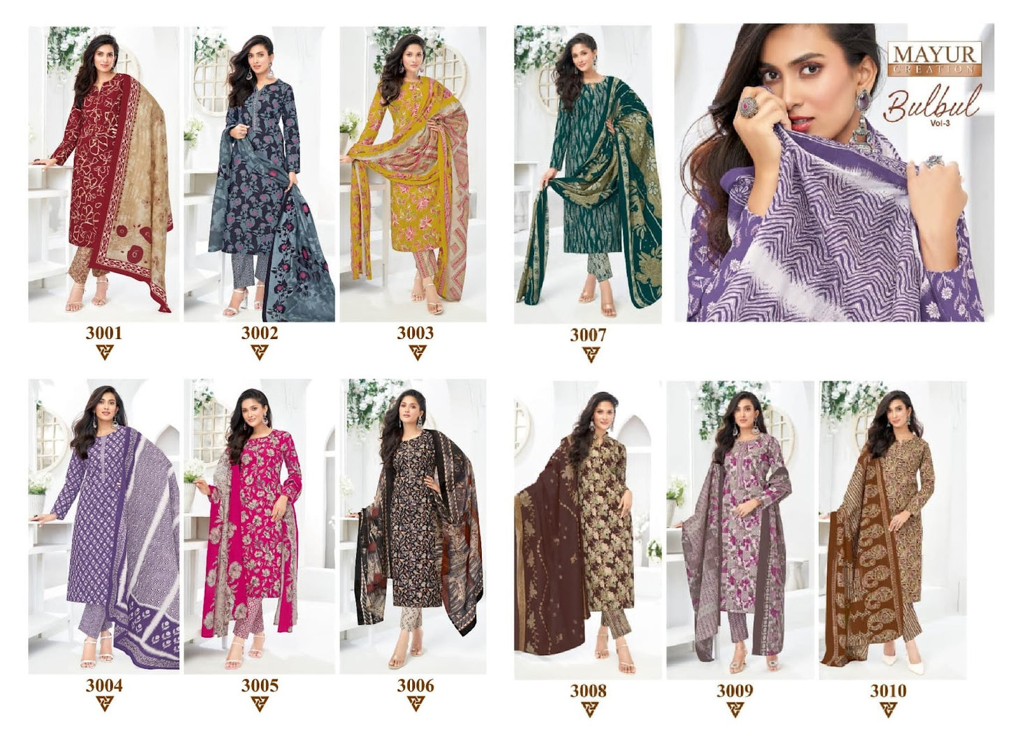 Bulbul Vol 3 Mayur Creation Cotton Dress Material Wholesale Price