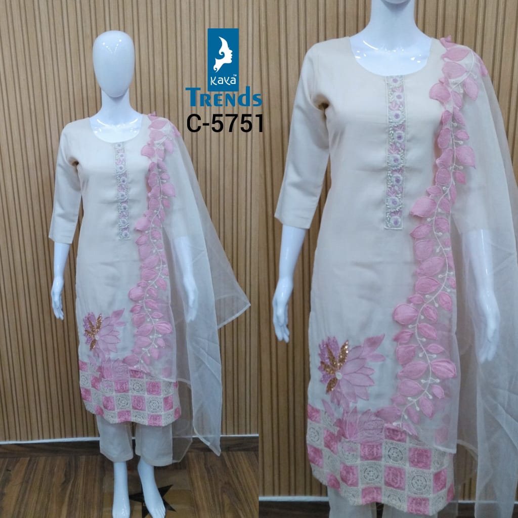 C 5751-5752 Kaya Roman Simmer Readymade Pant Style Suits Supplier Gujarat