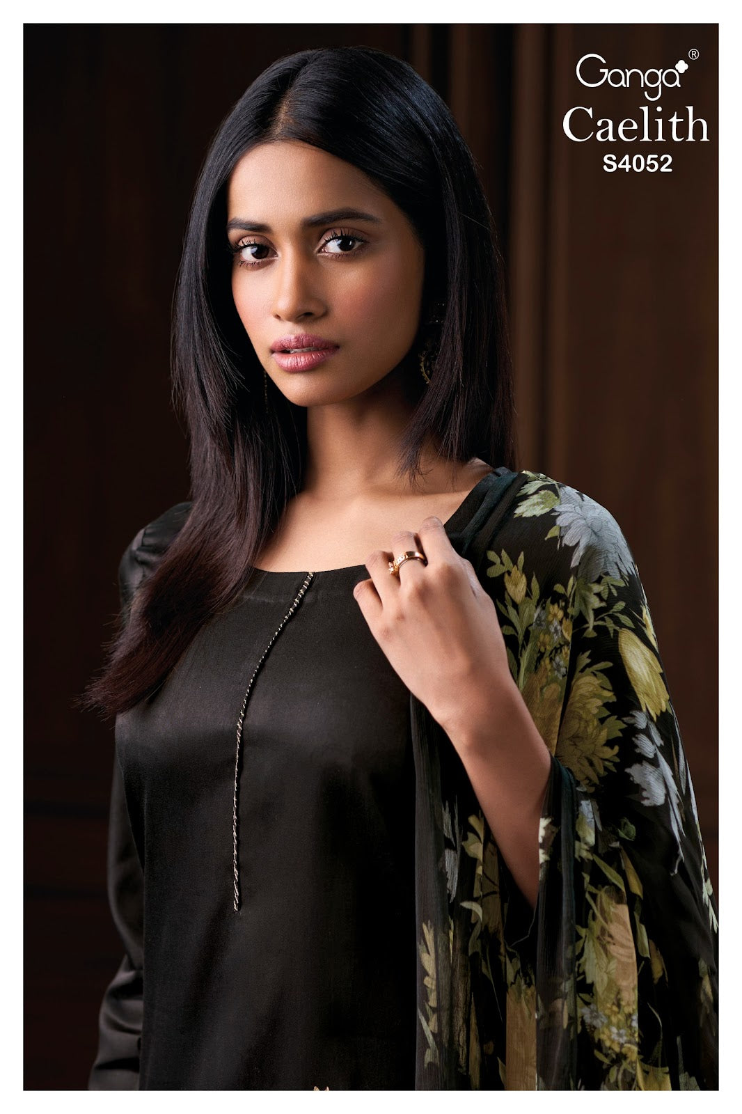 Caelith 4052 Ganga Cotton Satin Pant Style Suits Exporter