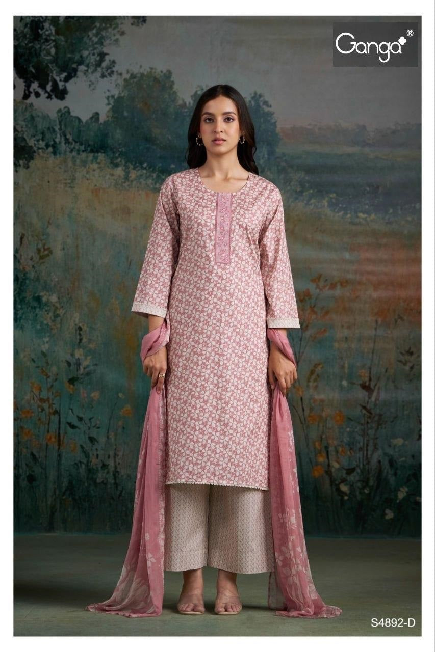 Cahana S4892 Ganga Cotton Pant Style Suits Wholesaler Ahmedabad