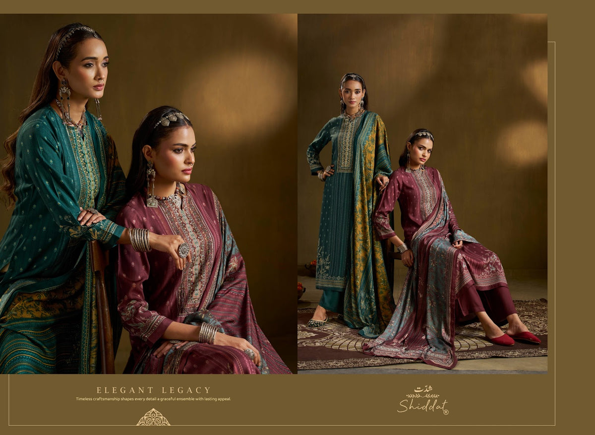 Calista 102 Shiddat Viscose Pashmina Suits Wholesaler