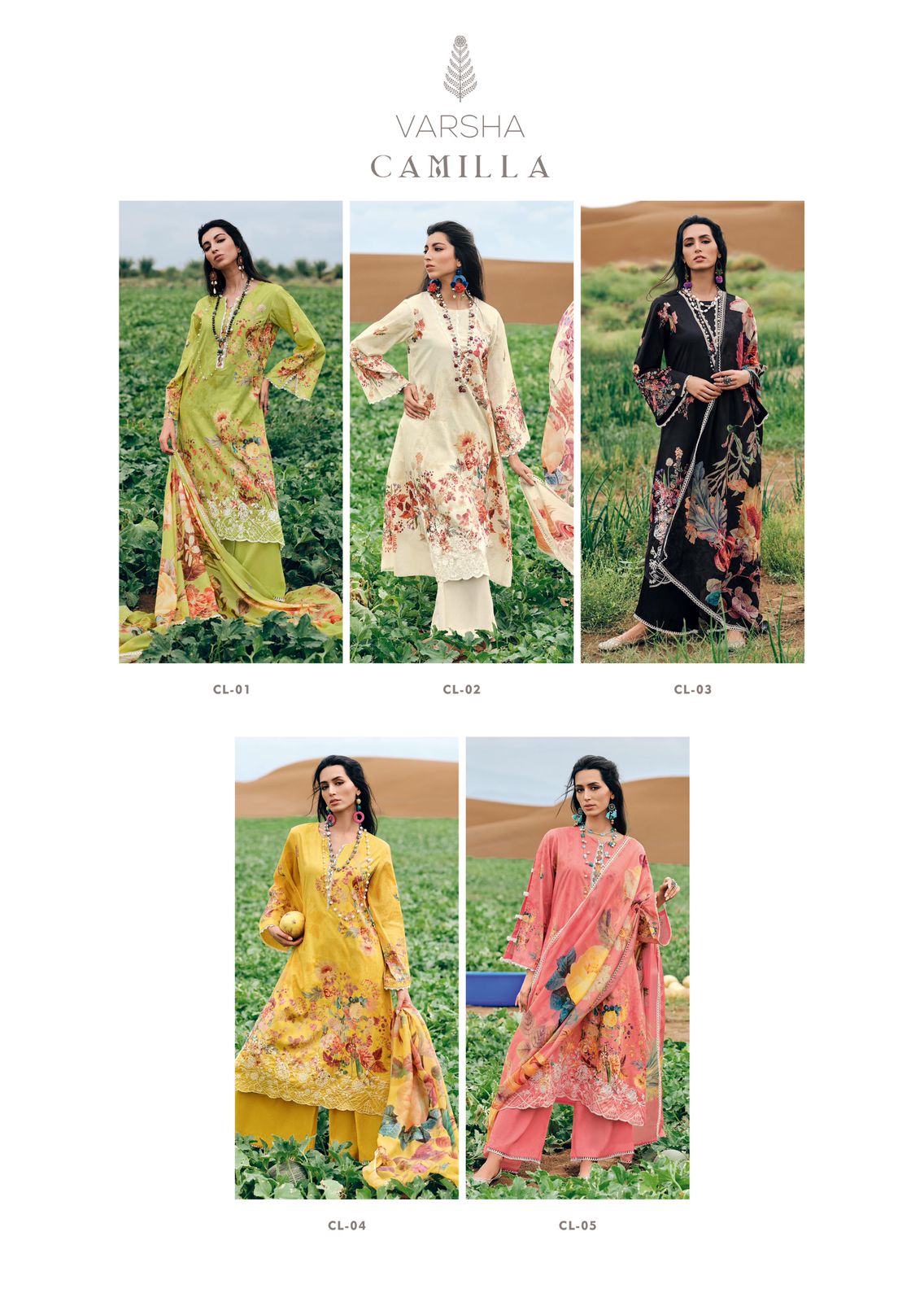 Camilla Varsha Fashions Premium Cotton Plazzo Style Suits
