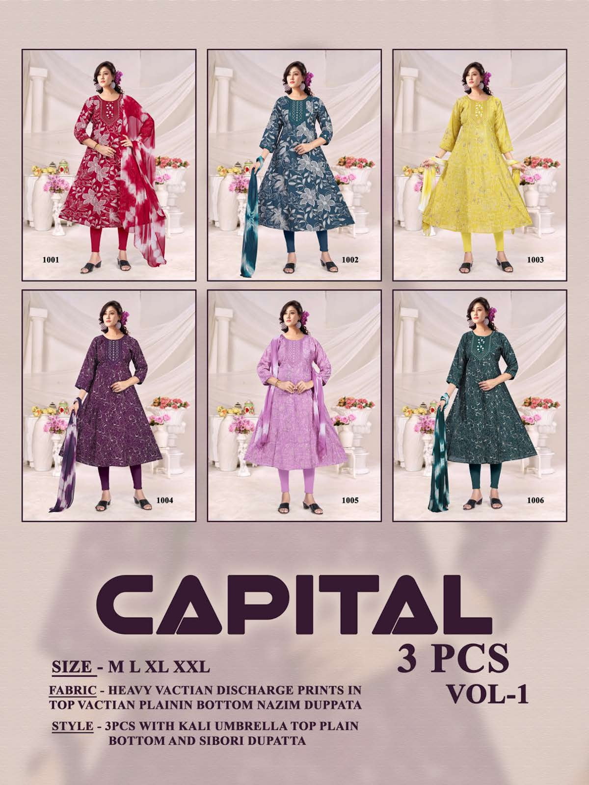 Capital Vol 1 Kavinay Vatican Readymade Anarkali Suits Manufacturer India