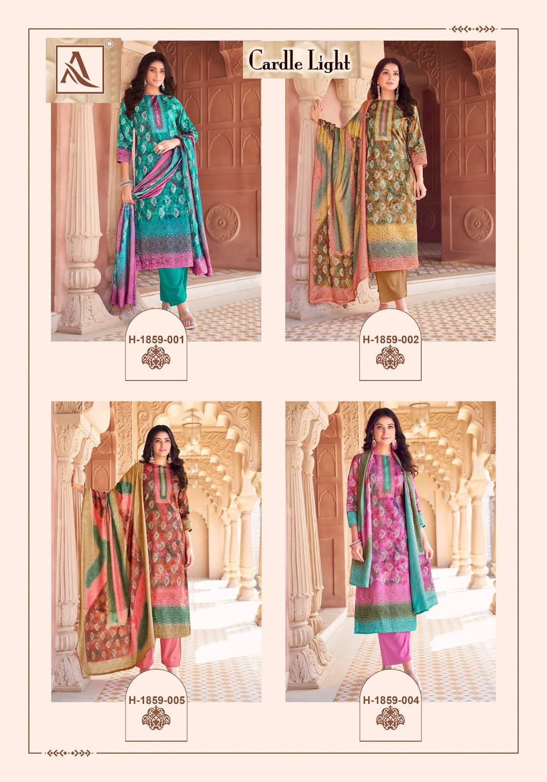Cardle Light Alok Pure Zam Pant Style Suits Wholesale Price