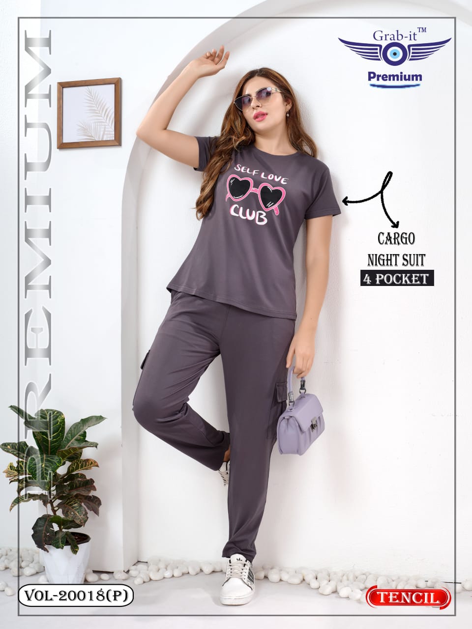 Cargo Vol 20018 P Grab It Tencil Pyjama Night Suits Wholesaler Gujarat