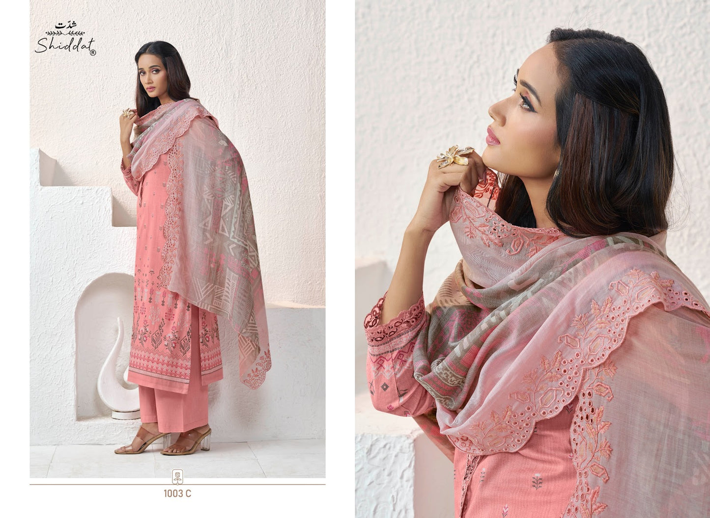 Casa 1003 Shiddat Cambric Plazzo Style Suits Manufacturer India