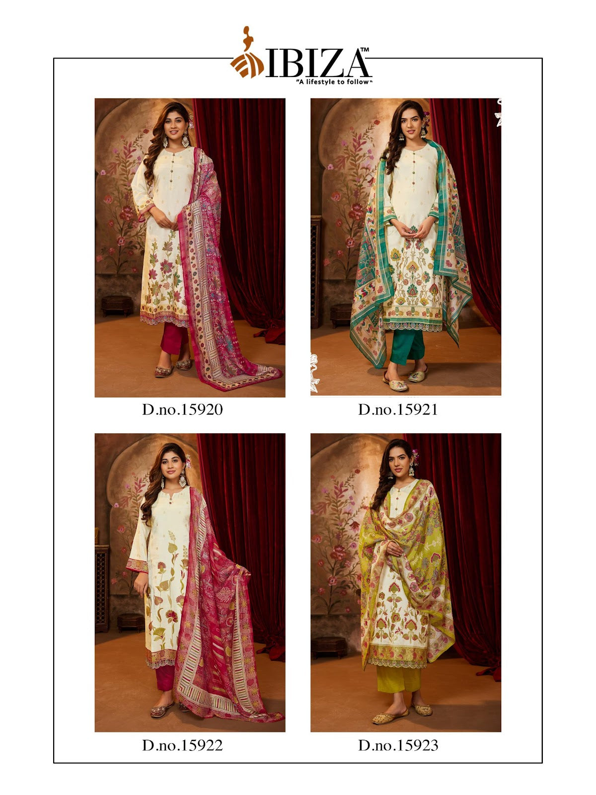 Casuai Dairy Ibiza Pure Silk Pant Style Suits Wholesaler Ahmedabad