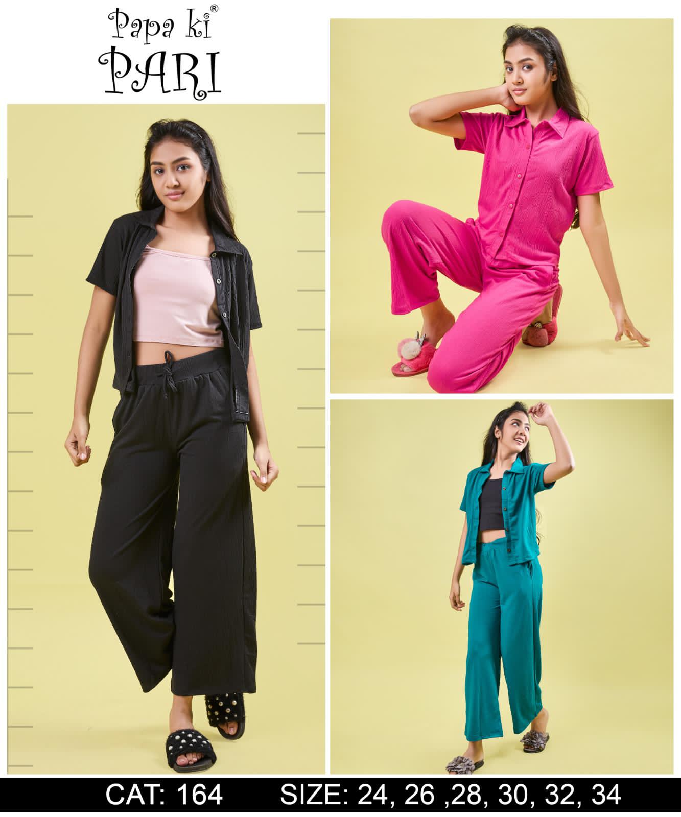 Cat 164 Papa Ki Pari Crush Girls Pant Set Wholesaler