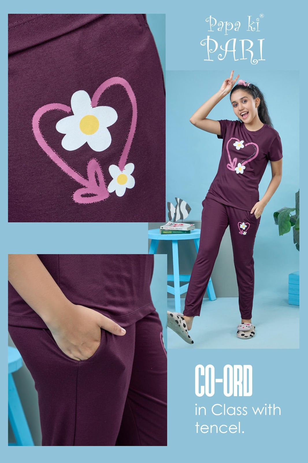 Cat 211 Papa Ki Pari Imported Girls Pant Set Manufacturer India