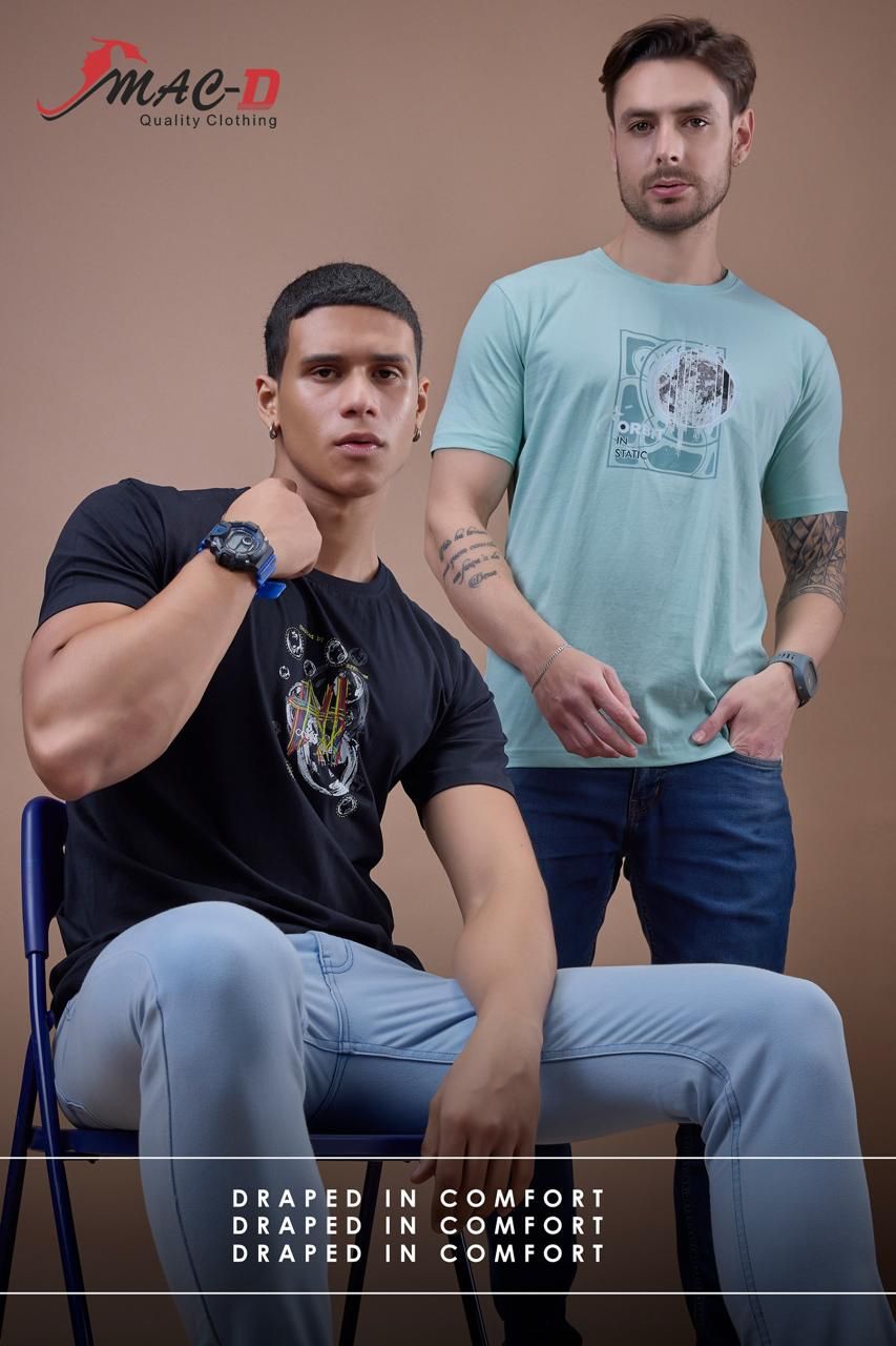 Cat No 7198 Mac D Cotton Mens Tshirts Supplier Gujarat