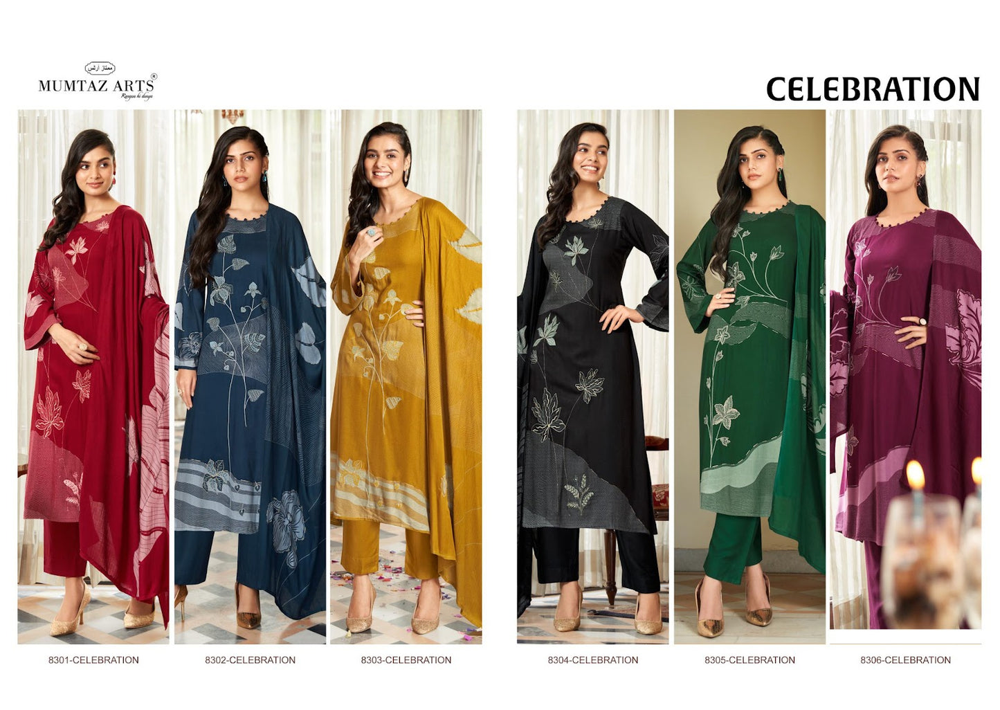 Celebration Mumtaz Arts Viscose Pashmina Suits Exporter Ahmedabad