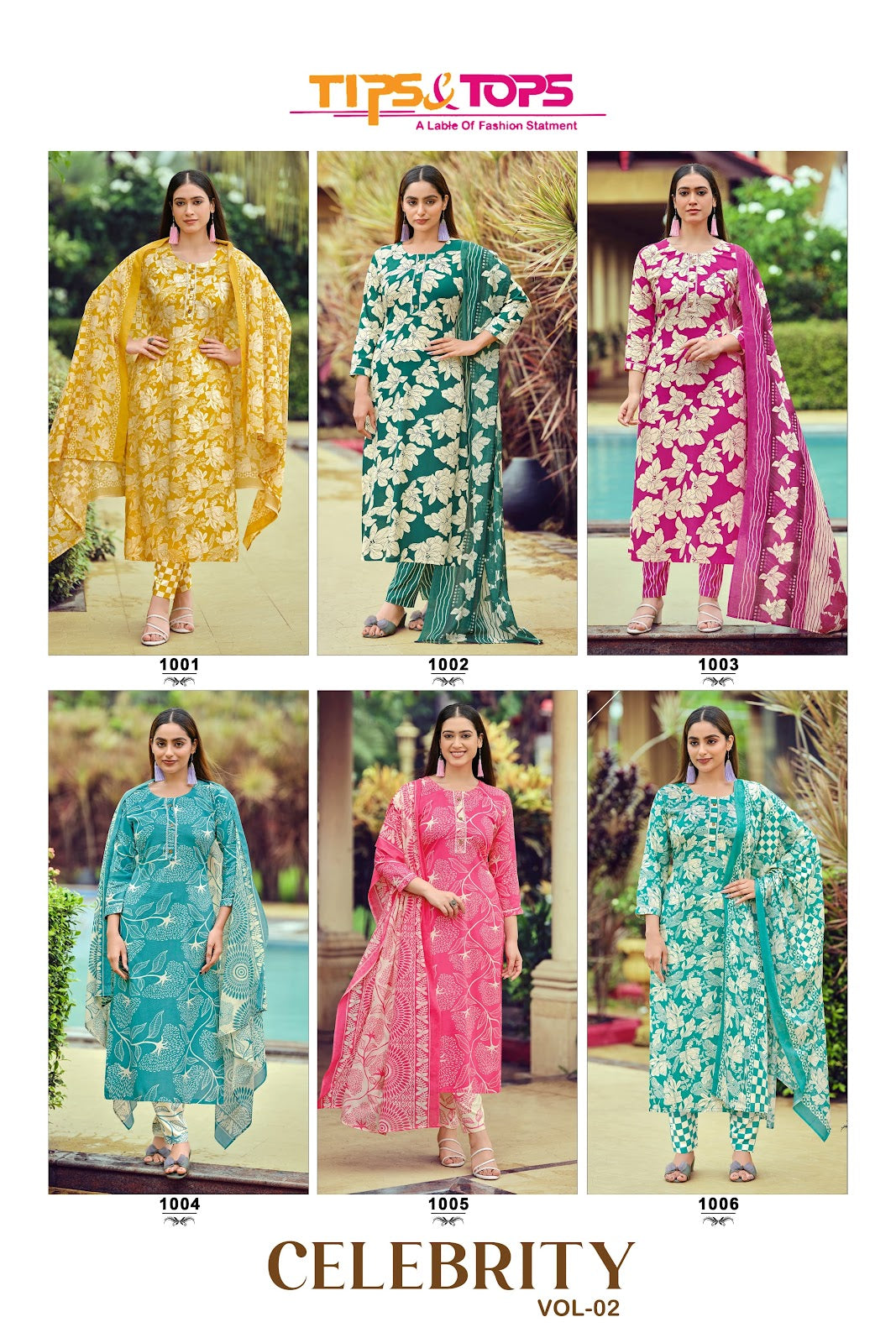 Celebrity Vol 2 Tips Tops Reyon Readymade Pant Style Suits Exporter India