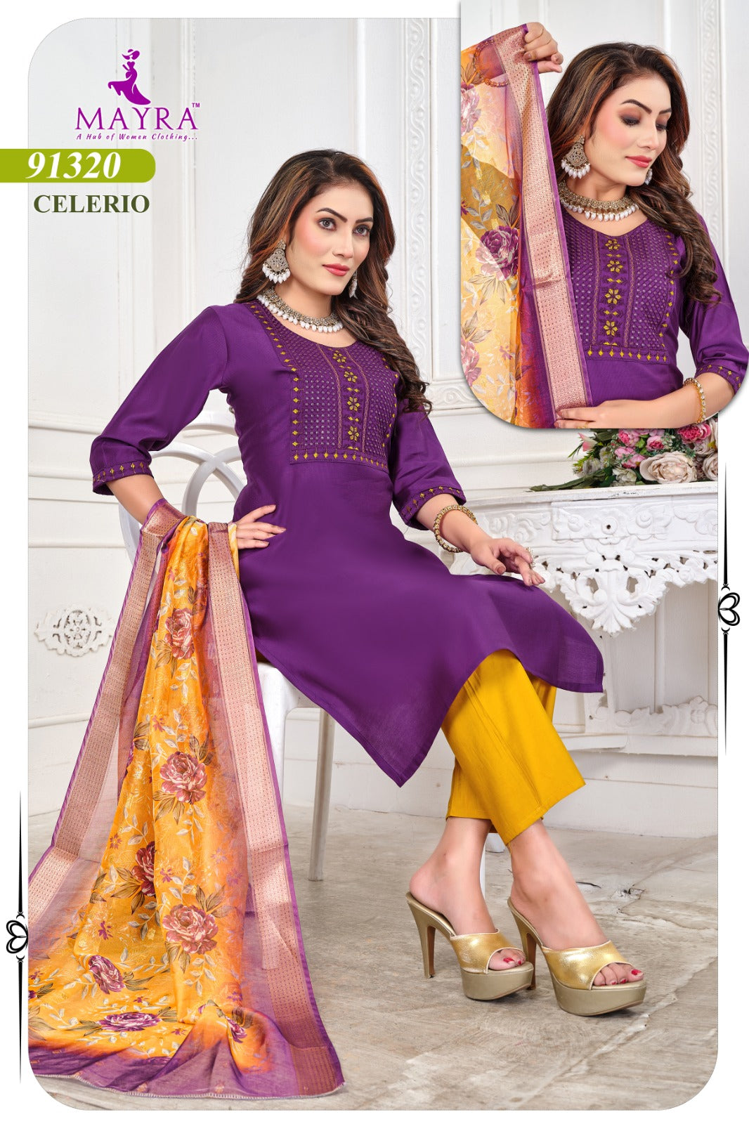 Celerio Mayra Readymade Pant Style Suits Supplier India