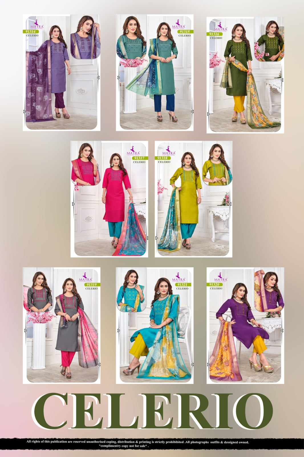 Celerio Mayra Readymade Pant Style Suits Supplier India