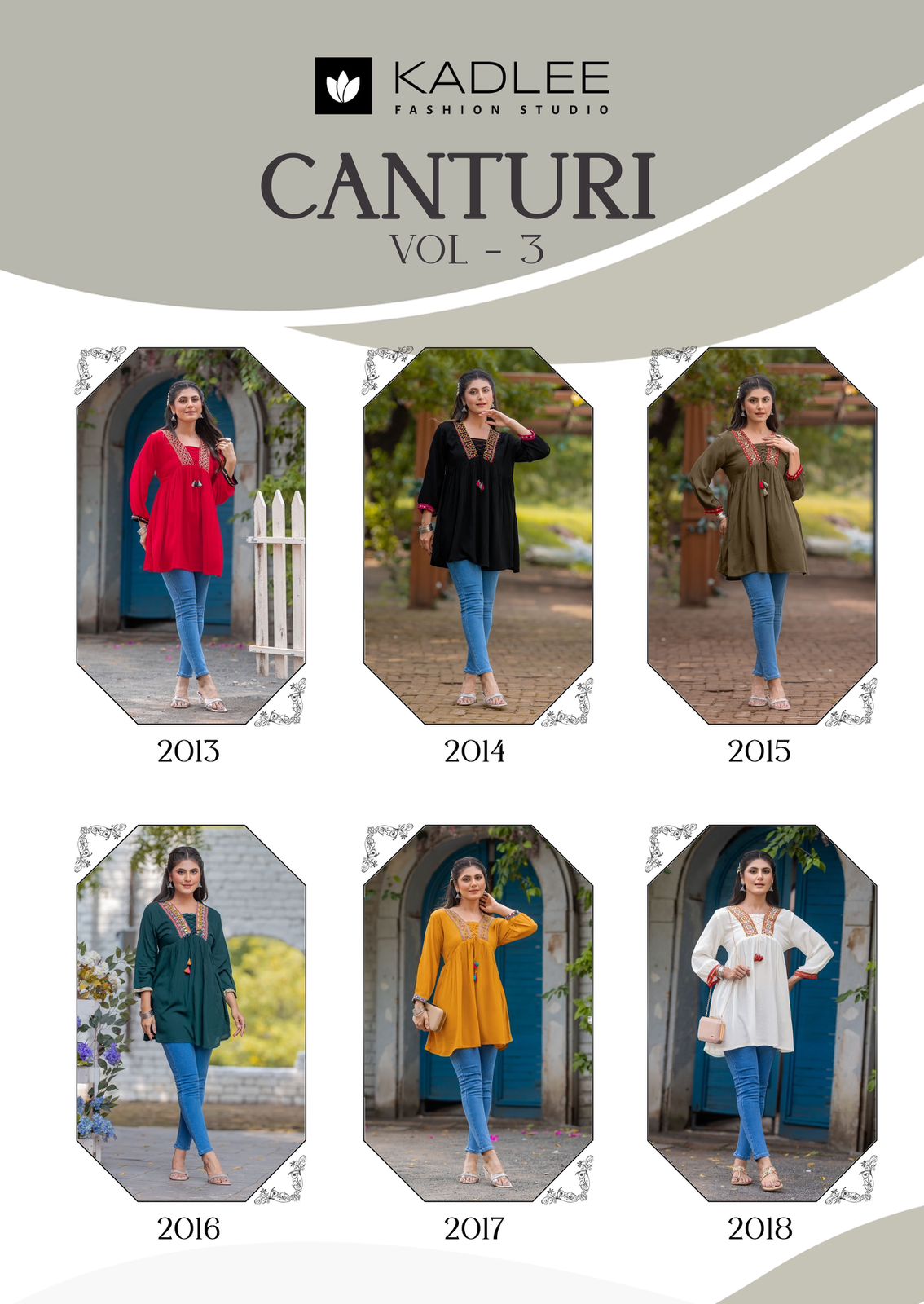 Centuri Vol 3 Kadlee Rayon Designer Long Top Wholesale Rate