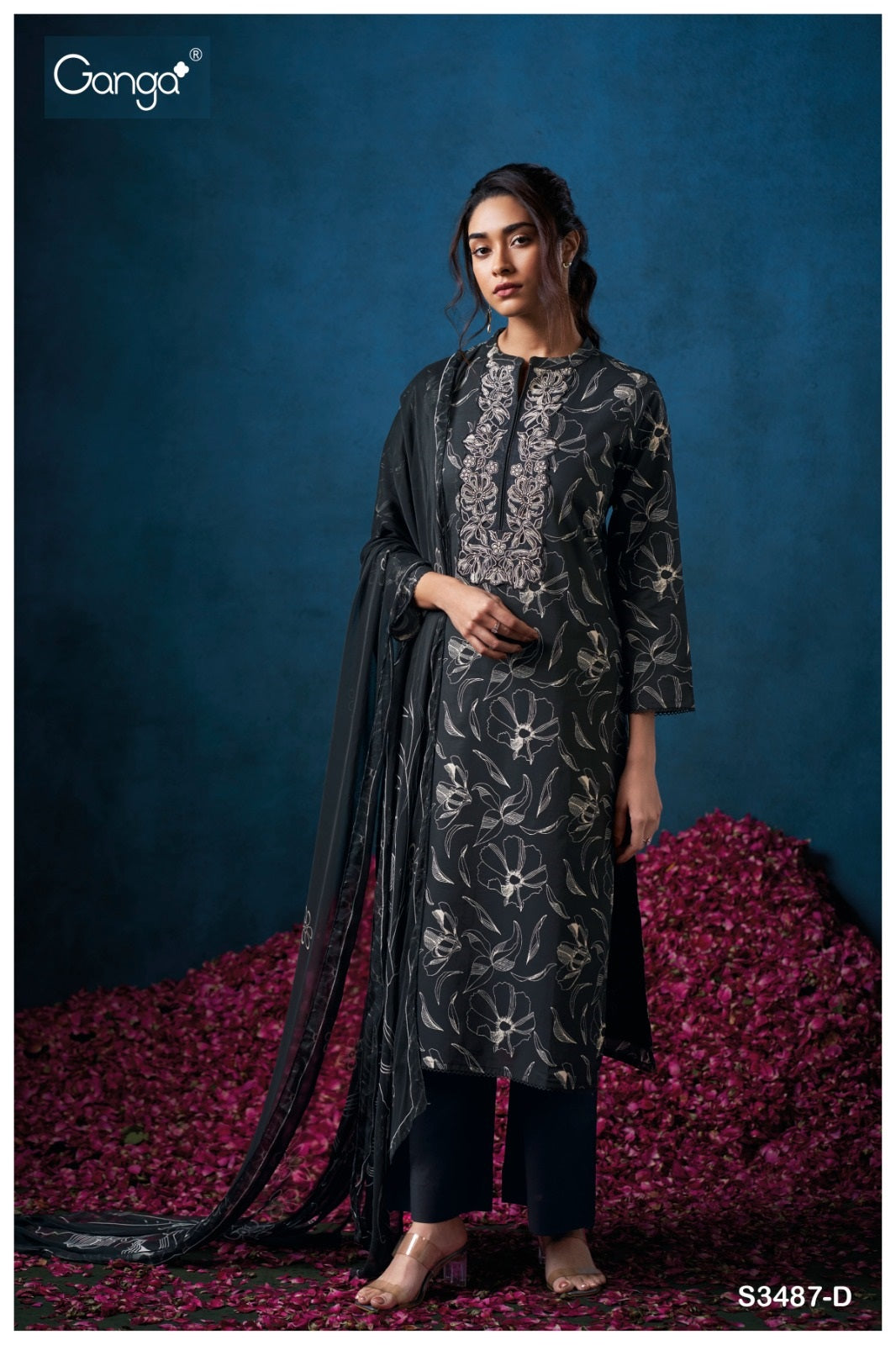 Ceria 3487 Ganga Premium Cotton Plazzo Style Suits Manufacturer Gujarat