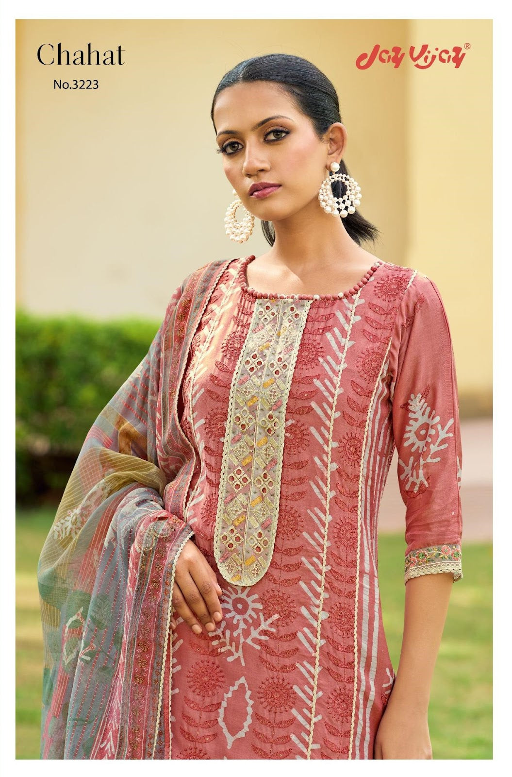 Chahat 3223 Jay Vijay Moga Silk Pant Style Suits Wholesaler India