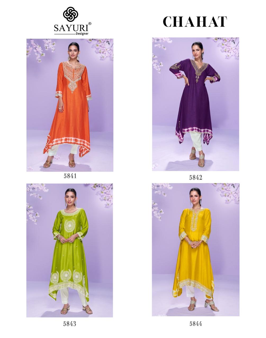 Chahat Sayuri Silk Kurti Pant Set Supplier India