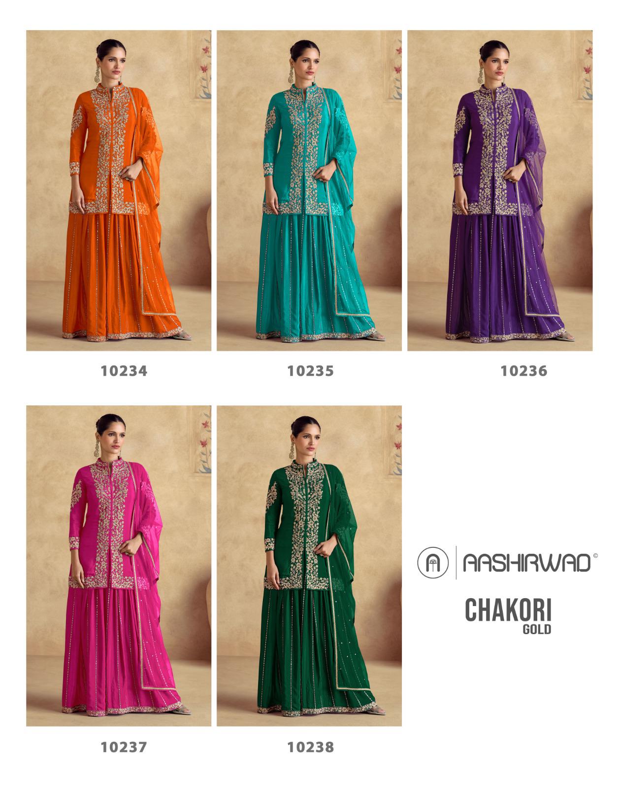 Chakori Gold Aashirwad Creation Premium Readymade Suits Wholesaler India