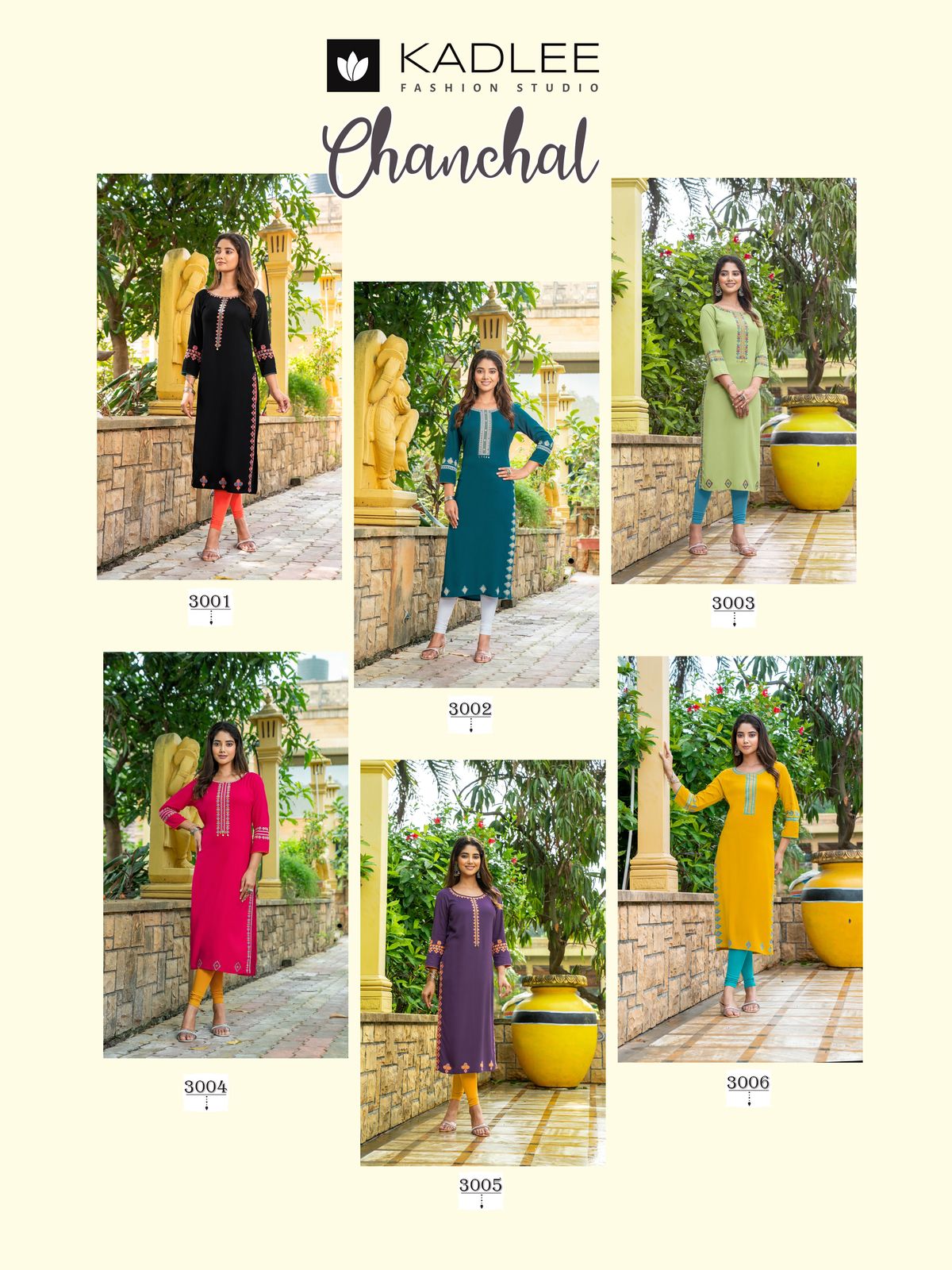 Chanchal Kadlee Heavy Rayon Kurtis Supplier Ahmedabad